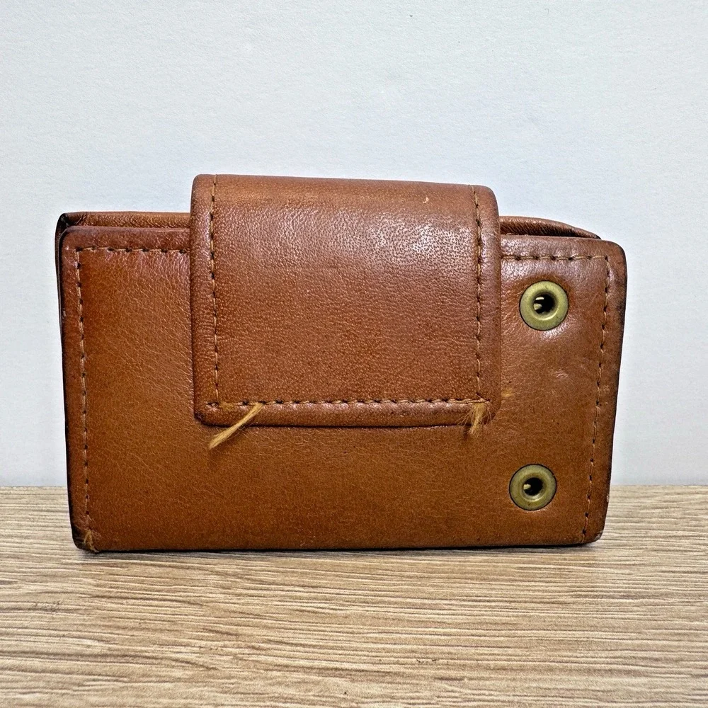 Vintage Rolfs Cowhide Leather 5 Key Caddy Zodiac Medallion Brown USA